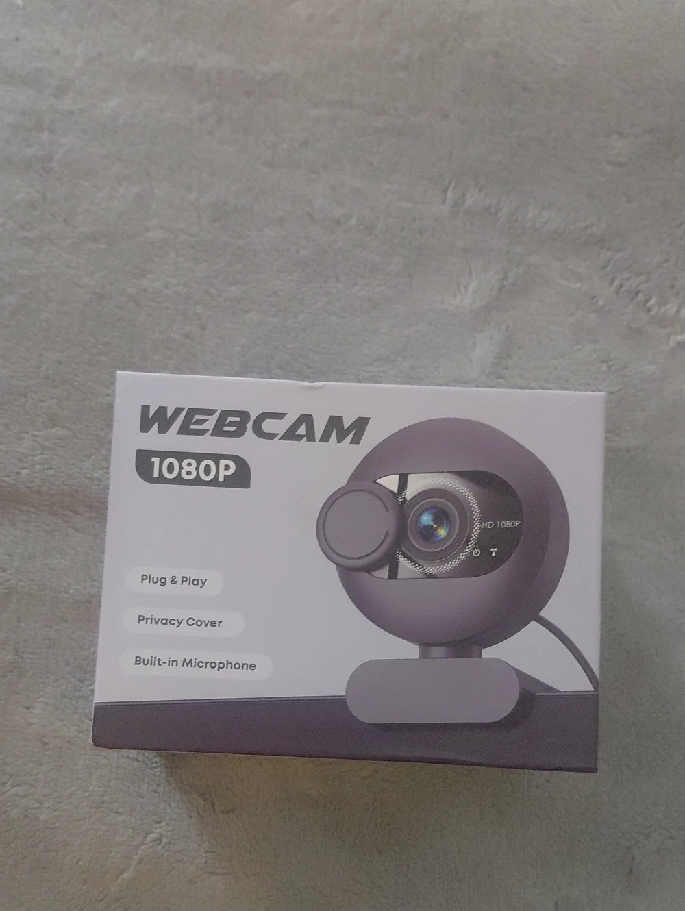 WEBCAM 1080P Privacy Cover Built-in Microphone - Gray